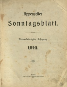 Appenzeller Sonntagsblatt. 1910, R. 49, nr 1-53