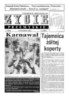 Życie Przemyskie : tygodnik regionalny. 1992, R. 26, nr 1 (1253) (8 stycznia)