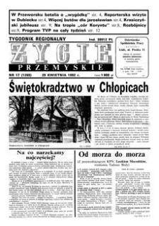 Życie Przemyskie : tygodnik regionalny. 1992, R. 26, nr 17 (1269) (29 kwietnia)