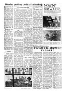 Nowiny Tygodnia : dodatek społeczno-kulturalny „Nowin Rzeszowskich”. 1958, R. 9, nr 6 (15 lutego)