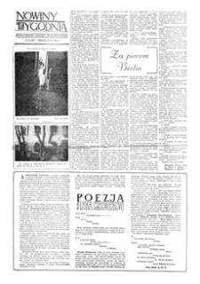 Nowiny Tygodnia : dodatek społeczno-kulturalny „Nowin Rzeszowskich”. 1958, R. 9, nr 14 (12 kwietnia)