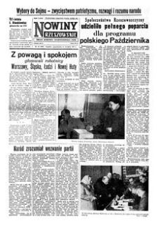 Nowiny Rzeszowskie : organ Komitetu Wojewódzkiego PZPR. 1957, R. 9, nr 18 (21 stycznia)