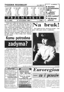 Życie Przemyskie : tygodnik regionalny. 1993, R. 27, nr 4 (1308) (27 stycznia)