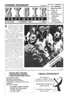 Życie Przemyskie : tygodnik regionalny. 1993, R. 27, nr 23 (1327) (9 czerwca)