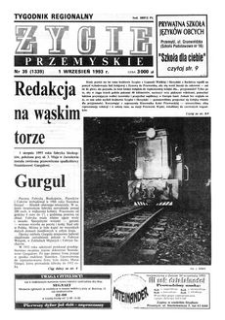 Życie Przemyskie : tygodnik regionalny. 1993, R. 27, nr 35 (1339) (1 września)