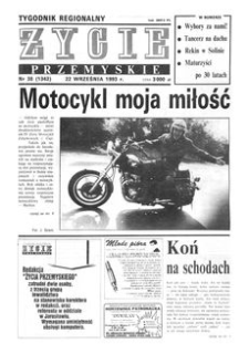 Życie Przemyskie : tygodnik regionalny. 1993, R. 27, nr 38 (1342) (22 września)