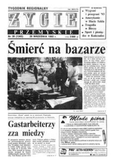 Życie Przemyskie : tygodnik regionalny. 1993, R. 27, nr 39 (1343) (29 września)