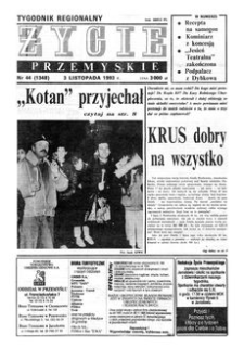 Życie Przemyskie : tygodnik regionalny. 1993, R. 27, nr 44 (1348) (3 listopada)