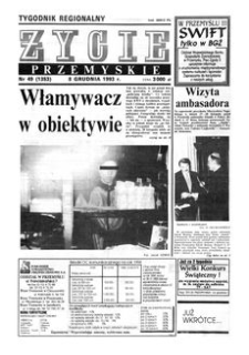 Życie Przemyskie : tygodnik regionalny. 1993, R. 27, nr 49 (1353) (8 grudnia)