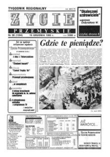 Życie Przemyskie : tygodnik regionalny. 1993, R. 27, nr 50 (1354) (15 grudnia)