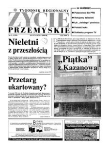 Życie Przemyskie : tygodnik regionalny. 1994, R. 28, nr 3 (1359) (19 stycznia)