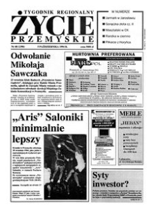 Życie Przemyskie : tygodnik regionalny. 1994, R. 28, nr 40 (1396) (5 października)