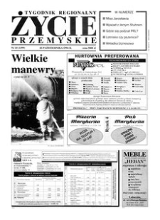 Życie Przemyskie : tygodnik regionalny. 1994, R. 28, nr 43 (1399) (26 października)