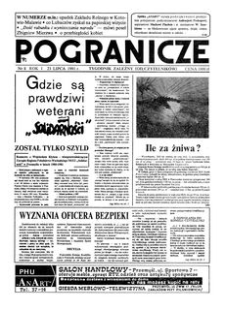 Pogranicze : tygodnik zależny (od czytelników). 1991, R. 1, nr 8 (23 lipca)