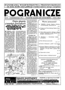 Pogranicze : tygodnik zależny (od czytelników). 1991, R. 1, nr 18 (1 października)