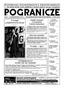 Pogranicze : tygodnik zależny (od czytelników). 1991, R. 1, nr 19 (8 października)