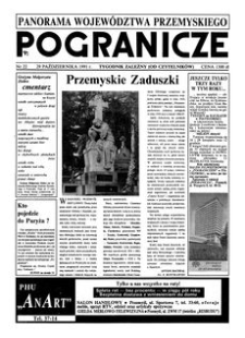 Pogranicze : tygodnik zależny (od czytelników). 1991, R. 1, nr 22 (29 października)