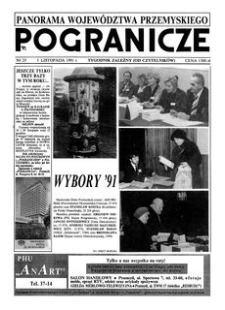 Pogranicze : tygodnik zależny (od czytelników). 1991, R. 1, nr 23 (5 listopada)
