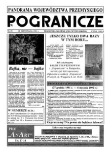 Pogranicze : tygodnik zależny (od czytelników). 1991, R. 1, nr 25 (19 listopada)