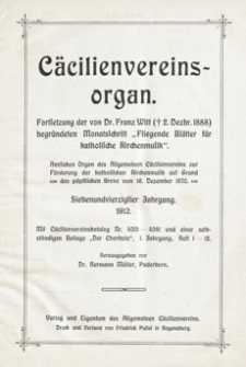 Cäcilienvereinsorgan. 1912, R. 47, z. 1-12