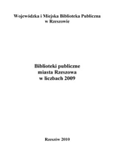 Biblioteki publiczne miasta Rzeszowa w liczbach 2009