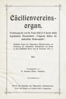Cäcilienvereinsorgan. 1914, R. 49, z. 1-12
