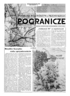 Pogranicze : tygodnik zależny (od czytelników). 1992, R. 2, nr 1 (32) (7 stycznia)