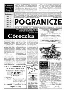Pogranicze : tygodnik zależny (od czytelników). 1992, R. 2, nr 47 (78) (24 listopada)