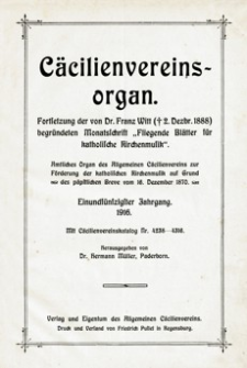 Cäcilienvereinsorgan. 1916, R. 51, z. 1-12