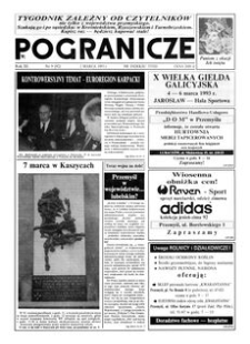 Pogranicze : tygodnik zależny od czytelników. 1993, R. 3, nr 9 (92) (2 marca)
