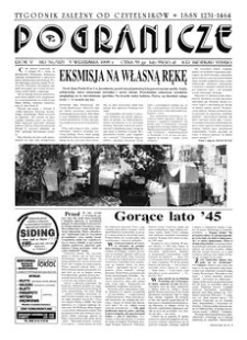 Pogranicze : tygodnik zależny od czytelników. 1995, R. 5, nr 36 (223) (5 września)