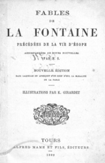Fables de La Fontaine precedées de la vie d’Ésope