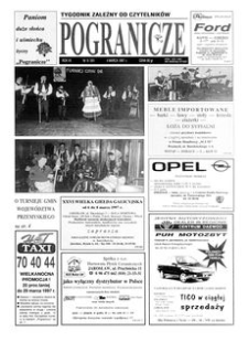 Pogranicze : tygodnik zależny od czytelników. 1997, R. 7, nr 9 (301) (4 marca)