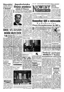 Nowiny Rzeszowskie : organ Komitetu Wojewódzkiego PZPR. 1958, R. 10, nr 39 (15-16 lutego)