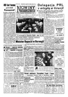 Nowiny Rzeszowskie : organ Komitetu Wojewódzkiego PZPR. 1958, R. 10, nr 257 (29 października)
