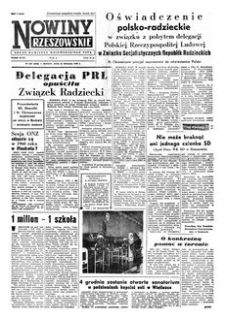 Nowiny Rzeszowskie : organ Komitetu Wojewódzkiego PZPR. 1958, R. 10, nr 269 (12 listopada)