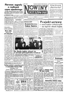 Nowiny Rzeszowskie : organ Komitetu Wojewódzkiego PZPR. 1958, R. 10, nr 287 (3 grudnia)