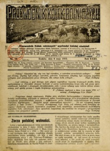 Przewodnik Kółek Rolniczych. 1919, R. 32, nr 18 (4 maja)