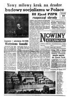 Nowiny Rzeszowskie : organ Komitetu Wojewódzkiego PZPR. 1959, R. 11, nr 60 (11 marca)