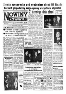 Nowiny Rzeszowskie : organ Komitetu Wojewódzkiego PZPR. 1959, R. 11, nr 62 (13 marca)