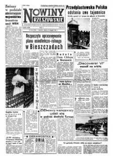 Nowiny Rzeszowskie : organ Komitetu Wojewódzkiego PZPR. 1959, R. 11, nr 201 (21 sierpnia)