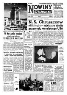 Nowiny Rzeszowskie : organ Komitetu Wojewódzkiego PZPR. 1959, R. 11, nr 231 (25 września)