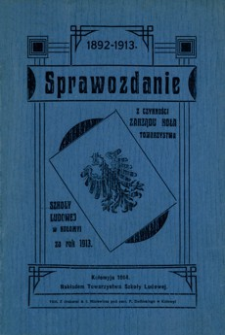Sprawozdanie z czynności Zarządu Koła Towarzystwa Szkoły Ludowej w Kołomyi za rok 1913