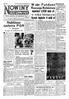 Nowiny Rzeszowskie : organ Komitetu Wojewódzkiego PZPR. 1960, R. 12, nr 4 (6 stycznia)