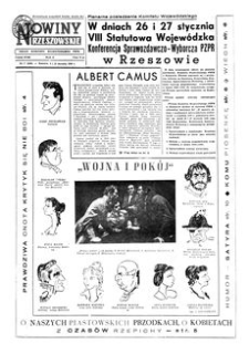 Nowiny Rzeszowskie : organ Komitetu Wojewódzkiego PZPR. 1960, R. 12, nr 7 (9-10 stycznia)