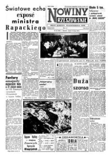 Nowiny Rzeszowskie : organ Komitetu Wojewódzkiego PZPR. 1960, R. 12, nr 42 (19 lutego)