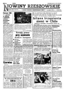 Nowiny Rzeszowskie : organ Komitetu Wojewódzkiego PZPR. 1960, R. 12, nr 125 (27 maja)
