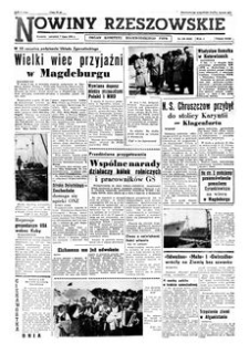 Nowiny Rzeszowskie : organ Komitetu Wojewódzkiego PZPR. 1960, R. 12, nr 160 (7 lipca)