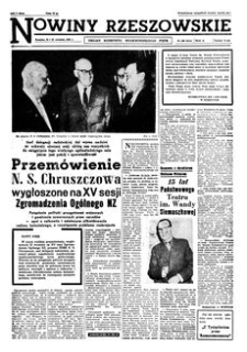 Nowiny Rzeszowskie : organ Komitetu Wojewódzkiego PZPR. 1960, R. 12, nr 228 (24-25 września)
