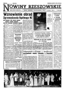 Nowiny Rzeszowskie : organ Komitetu Wojewódzkiego PZPR. 1960, R. 12, nr 230 (27 września)